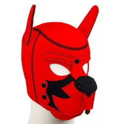 Kinky Puppy Cagoule Puppy Fox Néoprène Rouge-Noir
